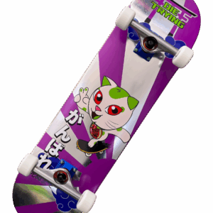 Patineta skate profesional Die Trying Gato Japonés silver