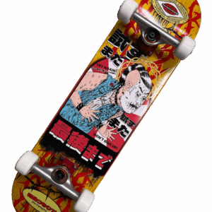 Patineta skate profesional Die Trying "Try Again!" amarilla 8.0
