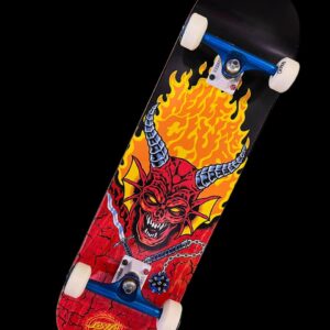 Patineta Profesional Santa Cruz x Stranger things Hellfire club Glow in the dark