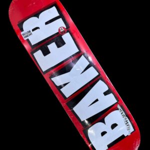 Tabla para patineta profesional Baker 8.5" Logo fondo rojo