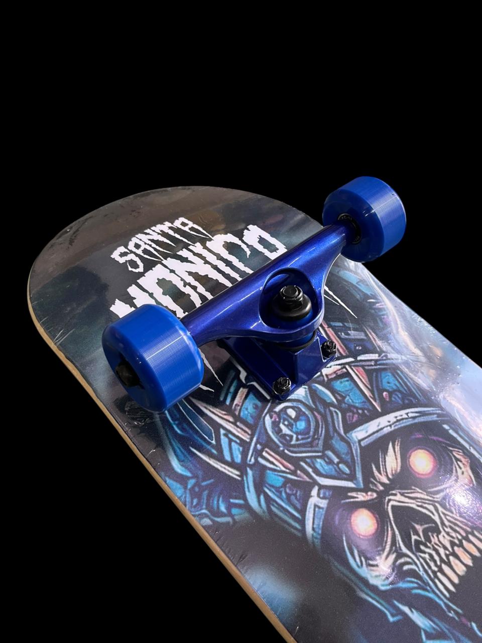 Skate profesional básica Santa Mónica Calavera Azul - Image 2