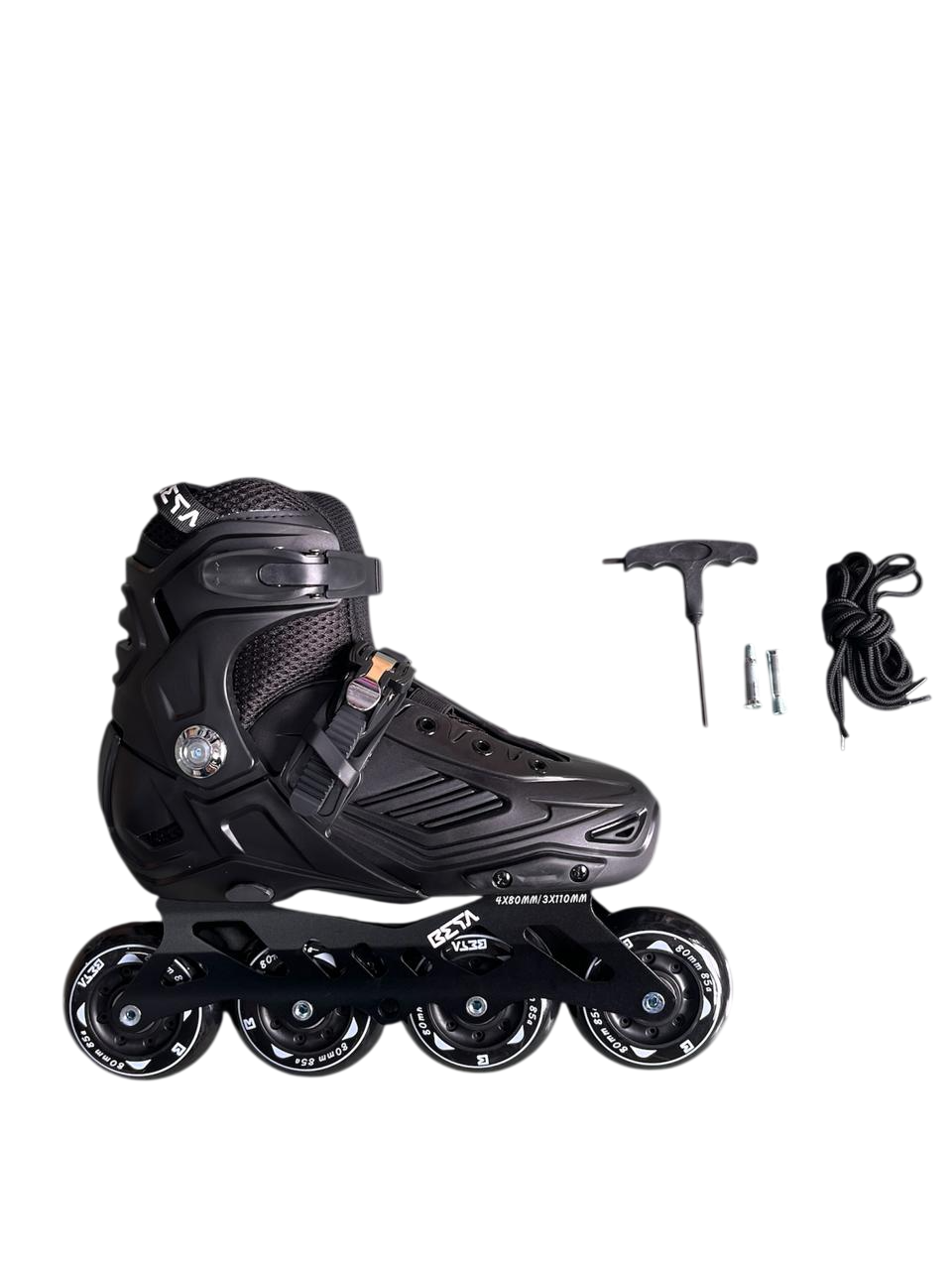 Patines BETA en línea Retractiles Negros