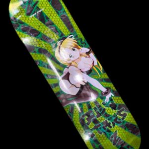 Tabla Deck para patineta profesional marca FLY STARS Chica Anime medida 8.5"