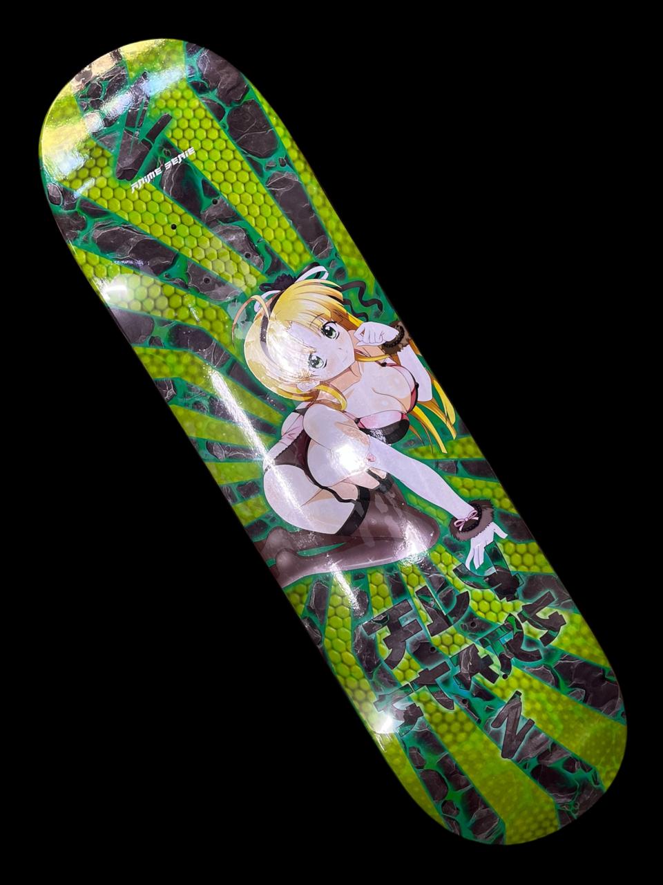 Tabla Deck para patineta profesional marca FLY STARS Chica Anime medida 8.5"