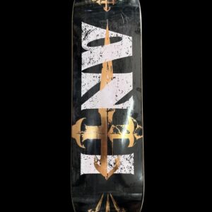 Tabla para patineta skate de acrobacias marca nacional Antifashion negro/dorado 8.5"