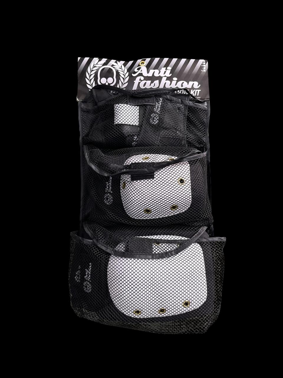 Kit de protecciones marca nacional Antifashion color blanco talla XL
