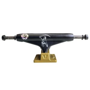Par de trucks ejes marca VORTEX Negro con base dorada