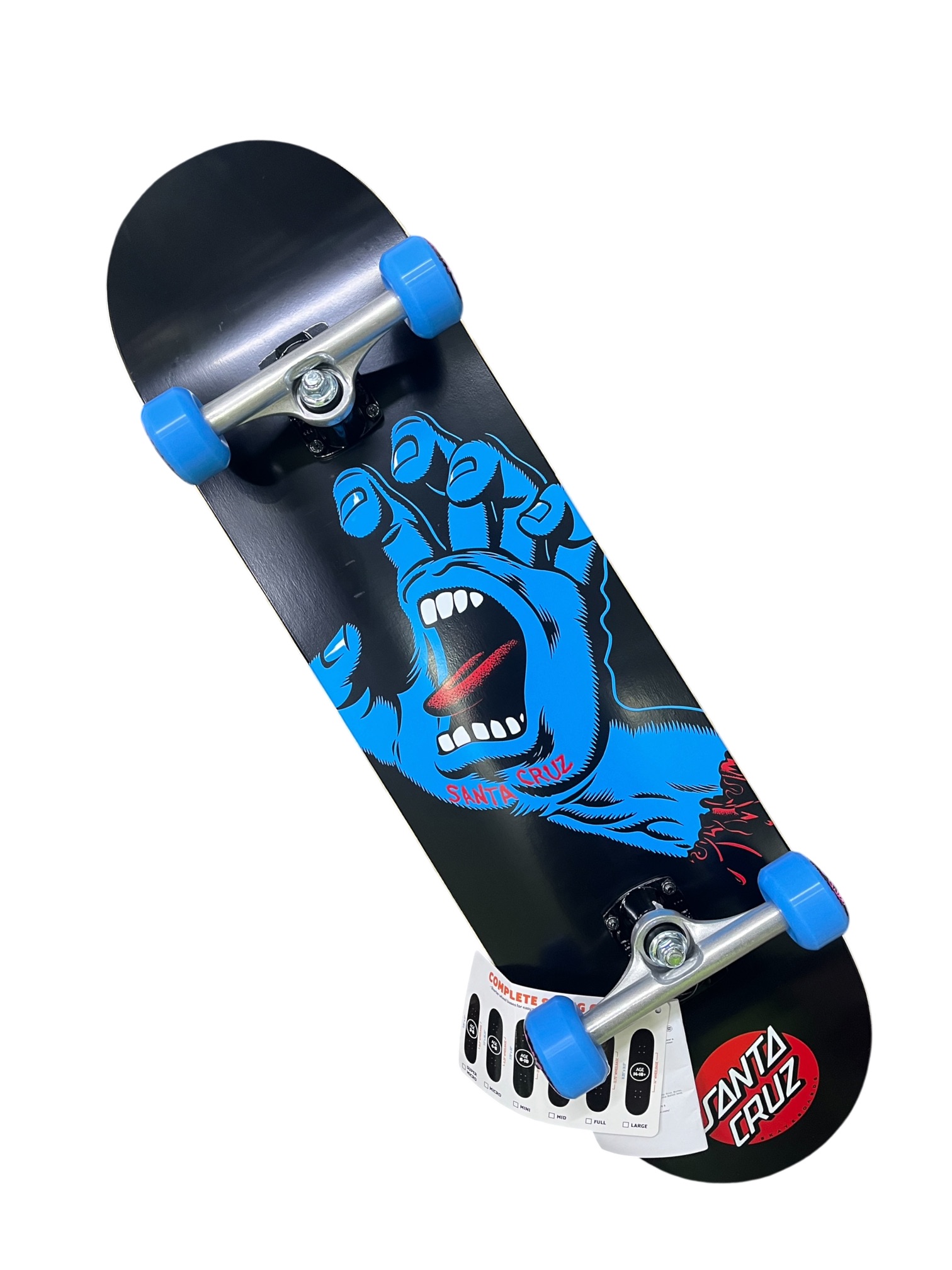 Patineta Skate Santa Cruz 8.0 pulgadas Screaming hand negro azul