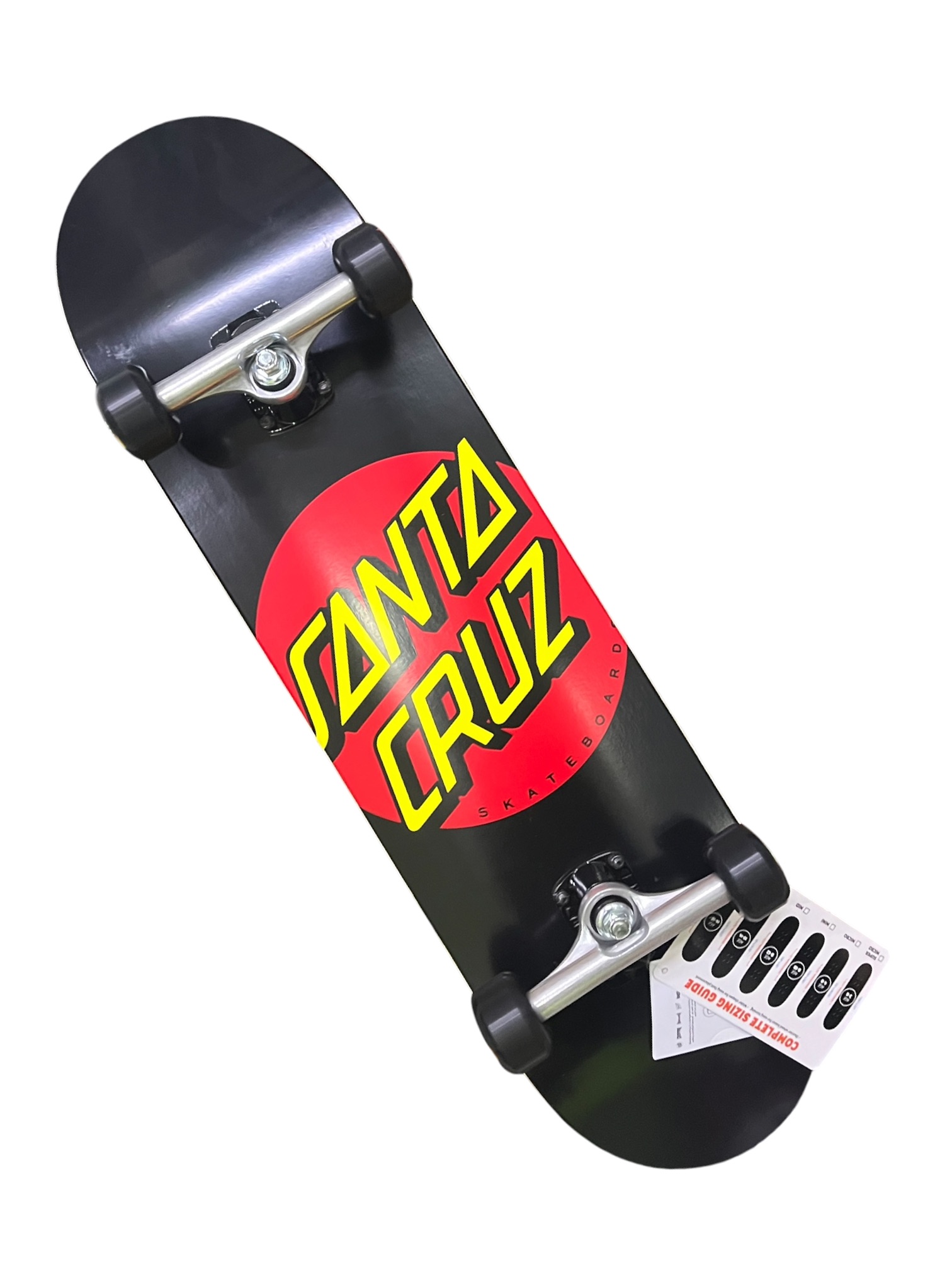 Patineta Skate Santa Cruz 8.0 pulgadas Logo classic amarillo, negro