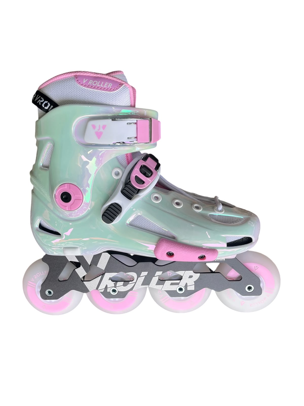 Patines en línea V-Roller Tornasol Nacarado con ruedas LED RGB